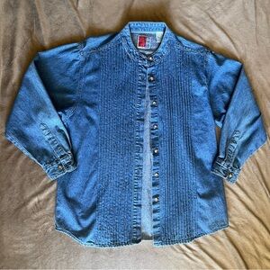 Vintage Sunbelt Denim Large 100% Cotton Long Sleeve Button-up